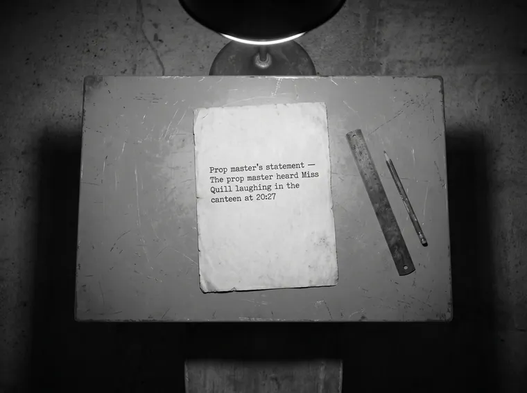 The Nine O'Clock Man · Prop master's statement